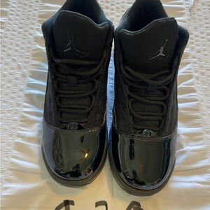 Jordan Black High-Top Sneakers with Iconic Jumpman